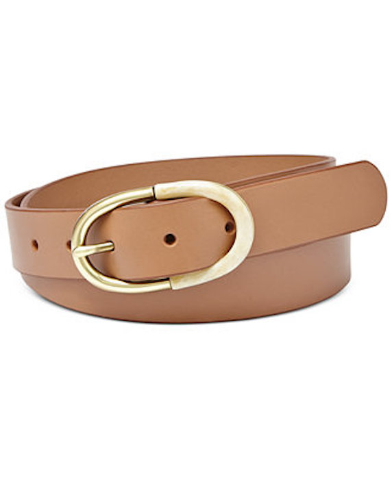 LARGER VIEW Fossil Two-Tone Centerbar Belt